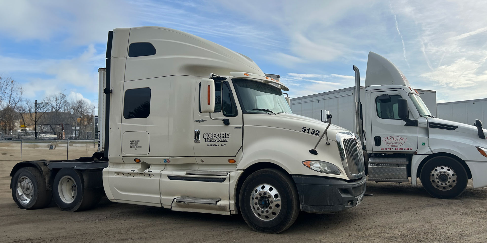McClay's and Oxford Enterprises trucks