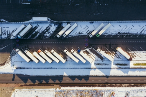 semi truck parking